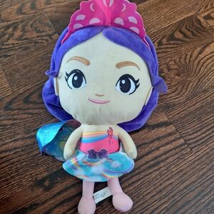 Plush Rainbow Mermaid Doll - Purple Hair Pink Outfit